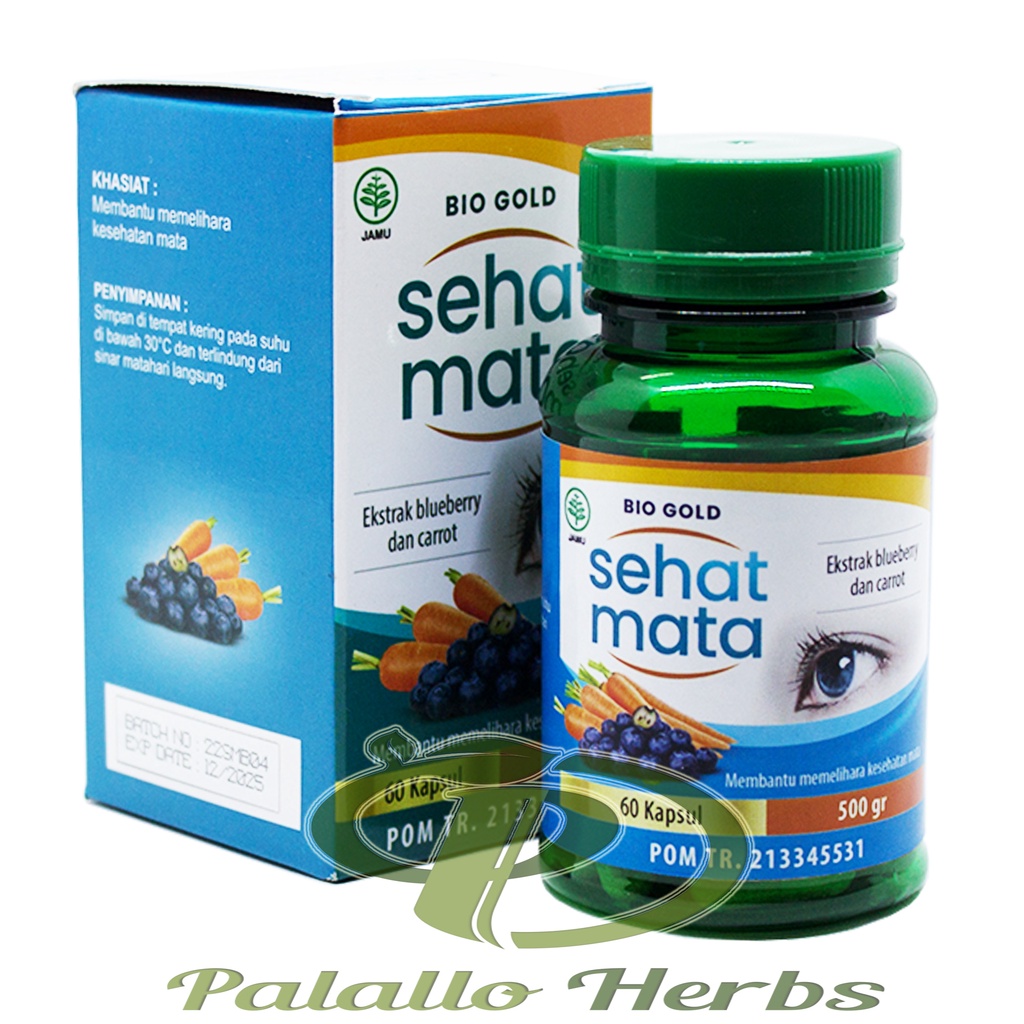 Kapsul Sehat Mata BIO GOLD Isi 60 - Ekstrak Blueberry dan Carrot