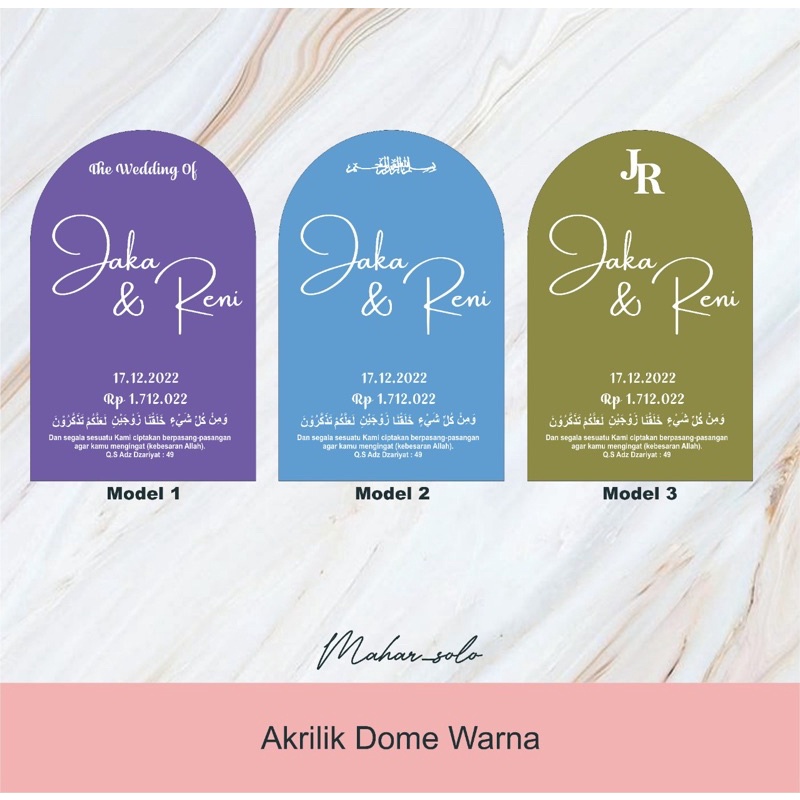 akrilik warna kubah / dome bahan mahar akrilik(WAJIB BACA DESKRIPSI)
