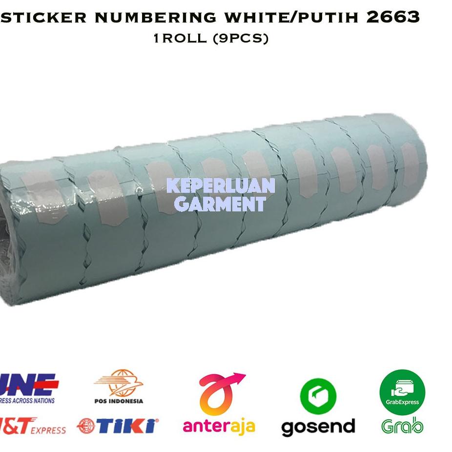 

Promo - Sticker Numbering Putih/White Per Roll (Isi 9pcs) 2663 ~