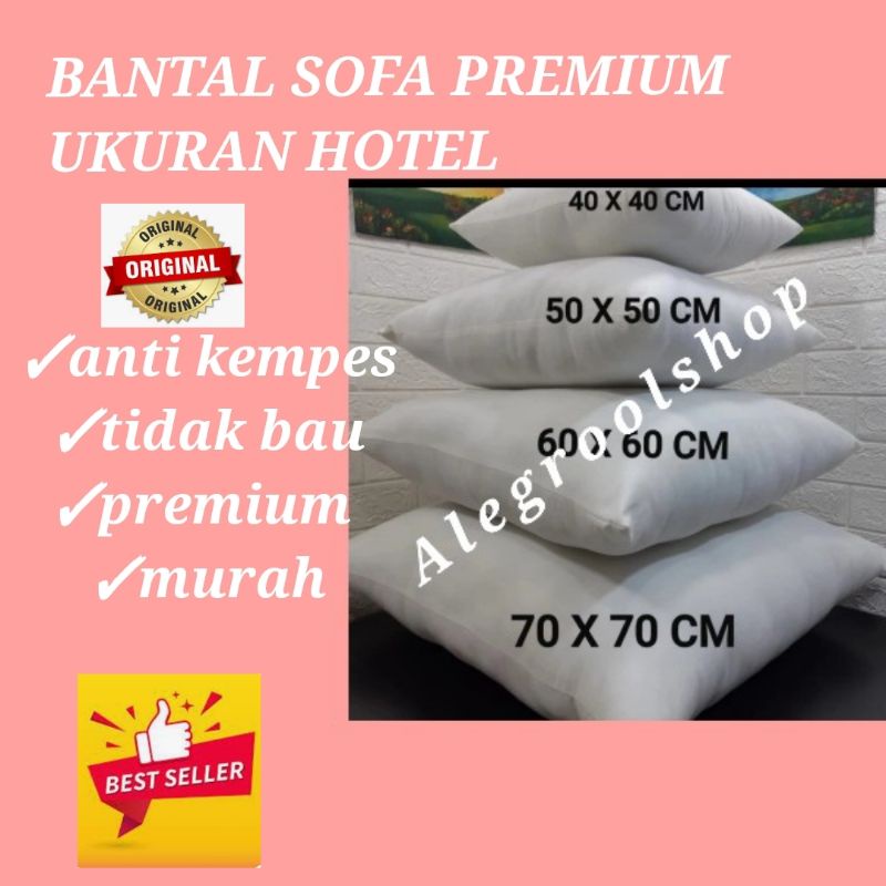 promo!!bantal sofa 50x50 sedia ukuran 40 50 60