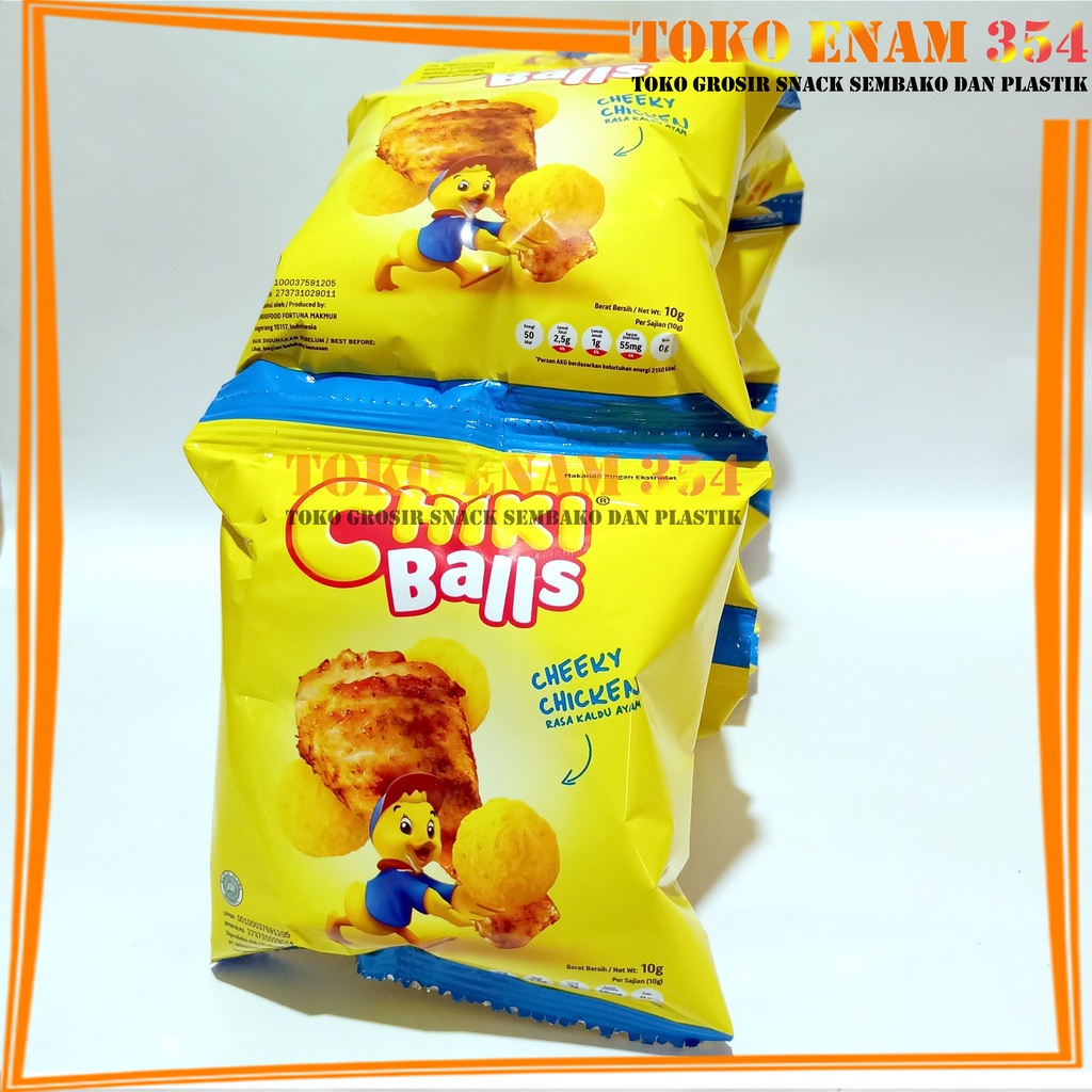 

Snack Chiki Balls Keju/ Ayam/ Coklat isi 10 gr x 10 pcs