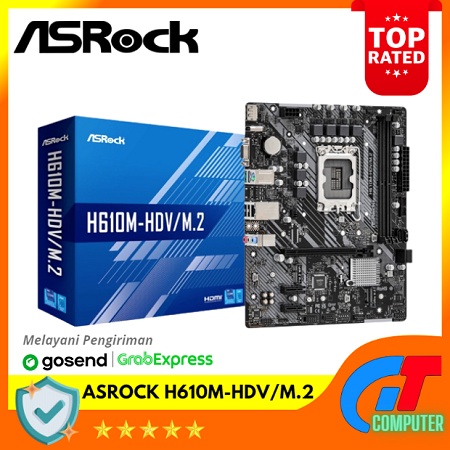 ASROCK H610M-HDV/M.2 Intel H610 LGA 1700 Micro ATX Motherboard