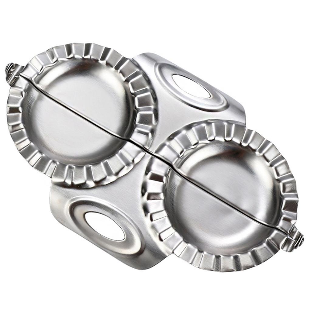 Cetakan Pangsit Cetakan Pangsit Stainless 2slot DIY Cetakan Pembuat Pangsit Aksesori Dapur