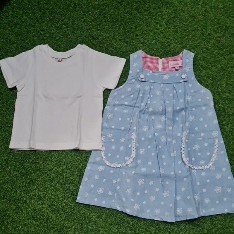 Dress outer baju anak perempuan denim
