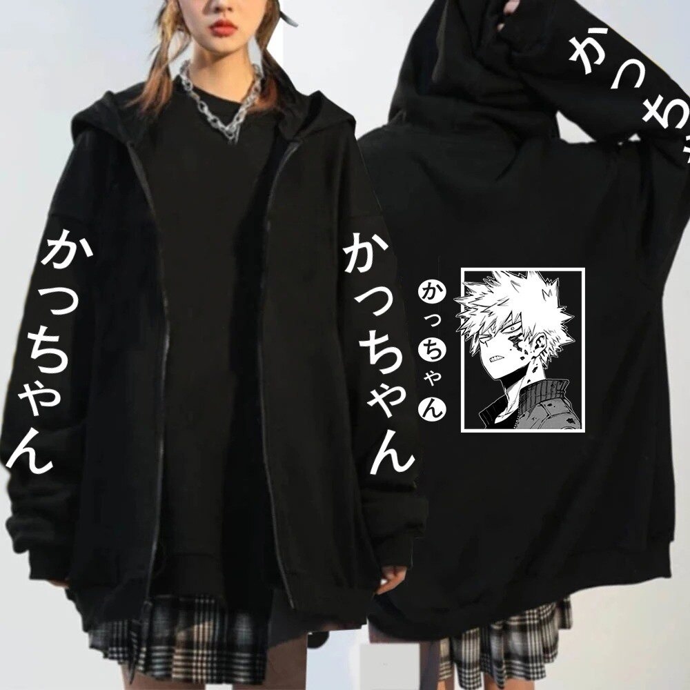 Jaket Zipper My Hero Academia Bakugo Hawks Katsuki Bakugou KIRISHIMA Anime 2
