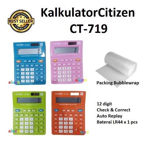 

calculator citizen 719 chek&correct 12 digit