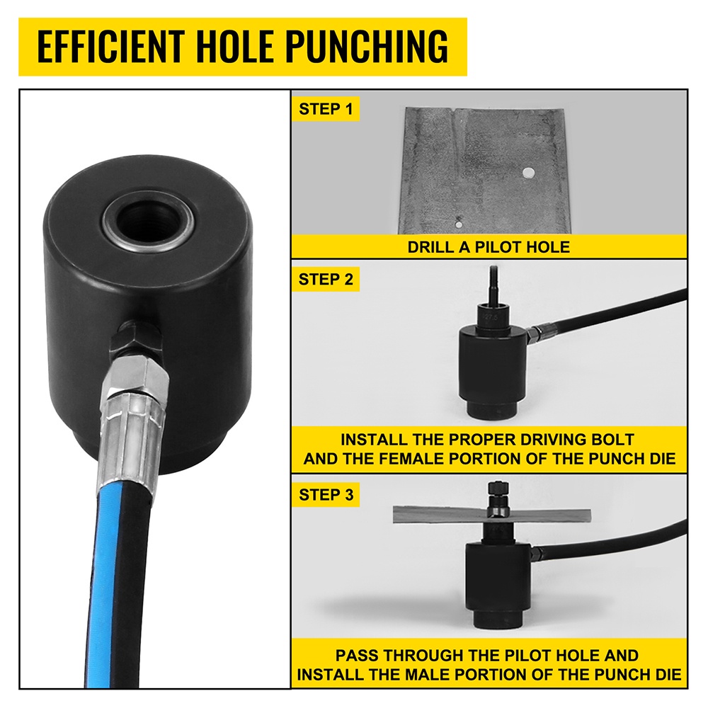 COOFARI Alat Penggali Lubang Hidraulik Alat Pembuat Lubang Hidraulik berkisar 16-60mm Alat Pukulan Lubang Hidraulik SYK-8B Hole Puncher