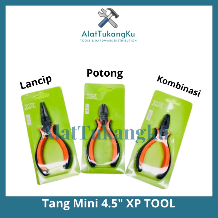 Tang Kombinasi Tang Lancip Tang Potong Mini 4,5" XPTOOL Tang Jepit Kabel Kawat