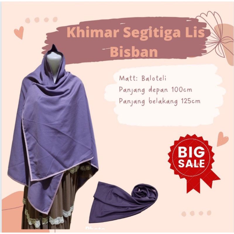Khimar Segitiga List Bisban