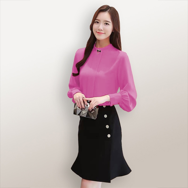 Blus lengan Panjang Wanita Gaya Korea Model Terbaru - XSHOP New Harina