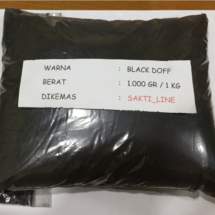 Cat Semprot Bubuk Powder Coating Black Doff - 1 Kg