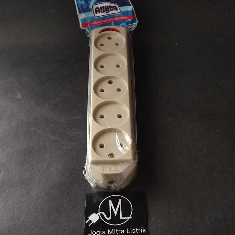 STOP KONTAK OB GEPENG 5 LUBANG + LAMPU AUGEN