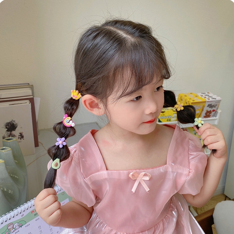 10-40 Pcs Ikat Rambut Bahan Karet Gaya Korea Untuk Anak