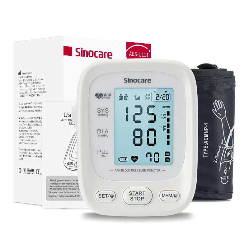 Sinocare AES-U111 Alat Cek Tensi Tekanan Darah Digital Otomatis / Tensi Meter Digital Sinocare AES U111