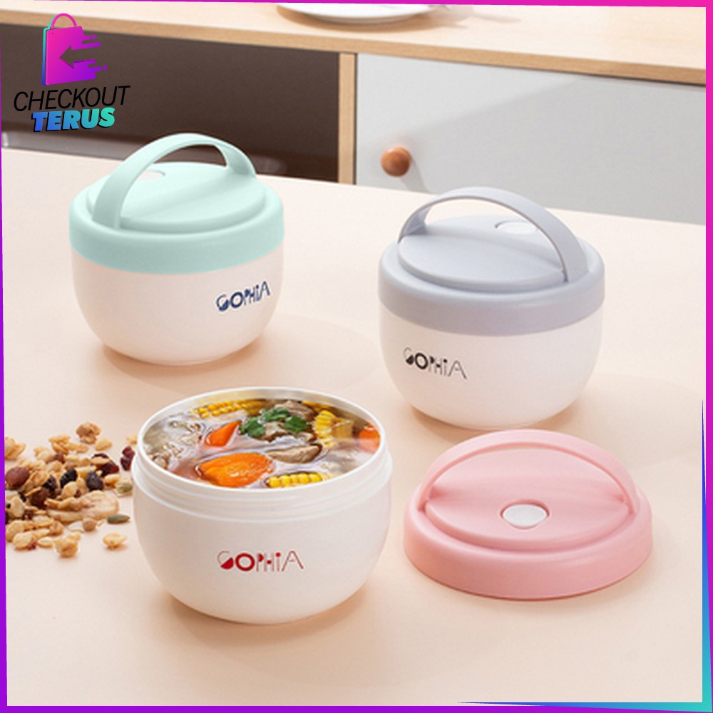 CT C702 Tempat Makan Bubur Kotak Bekal Sup Portable BPA FREE 560ML Bentuk Mangkok Dengan Pegangan Anti Tumpah