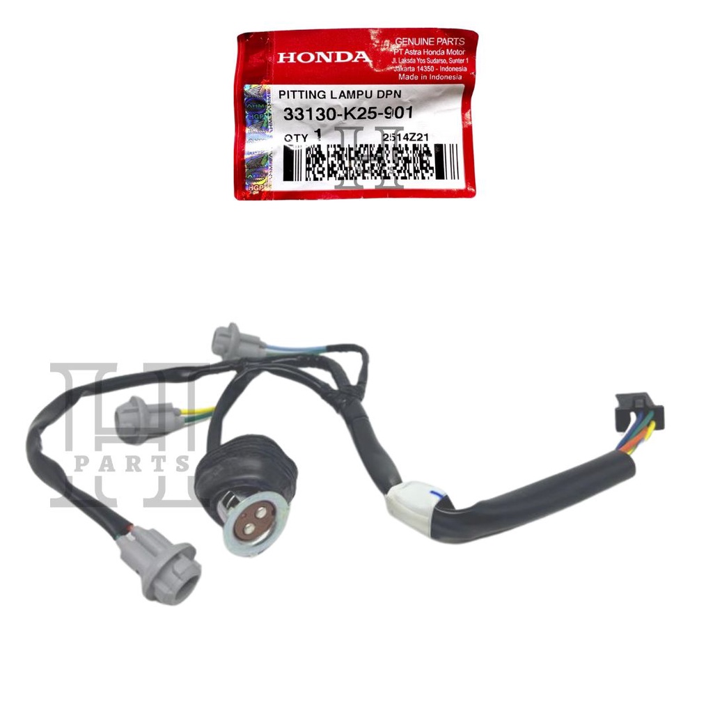 PITING PITTING LAMPU DEPAN KABEL SOKET REFLEKTOR SOCKET COMP HEADLIGHT BEAT FI 33130-K25-901 ASLI ORIGINAL AHM HGP HONDA