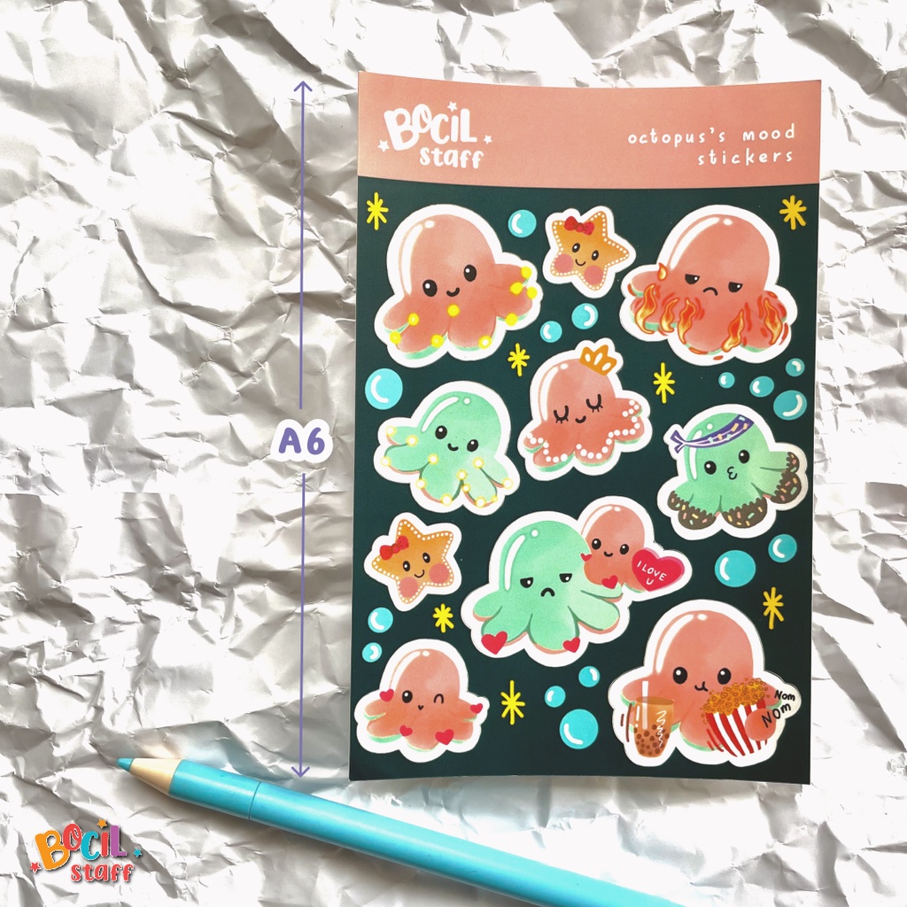 

[bocilstaff] STIKER AESTHETIC Octopus | Sticker Hp| Sticker Diary| Stiker Jurnal| Stiker Kawaii| StikerLaptop| Stiker lucu| Stiker hias