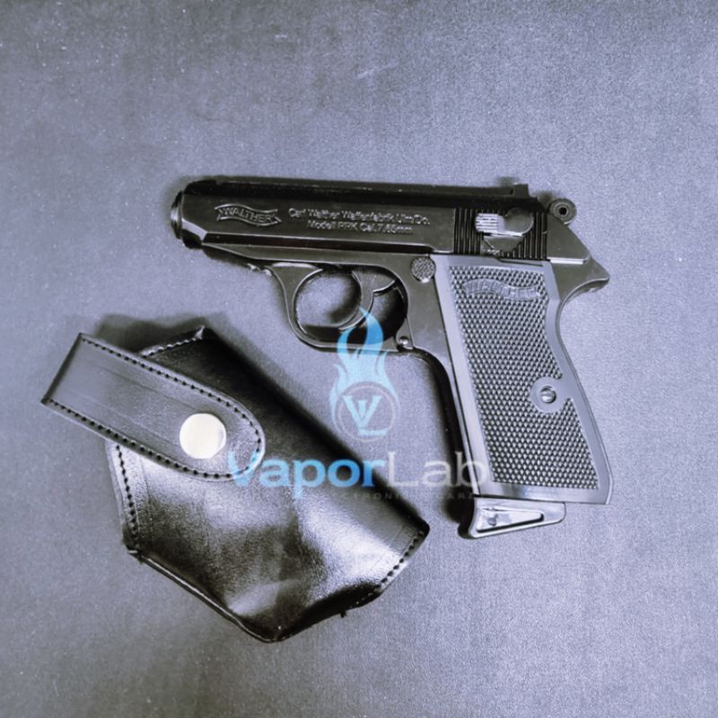 mancis korek api gas bara model pistol walther ppk gun lighter collection