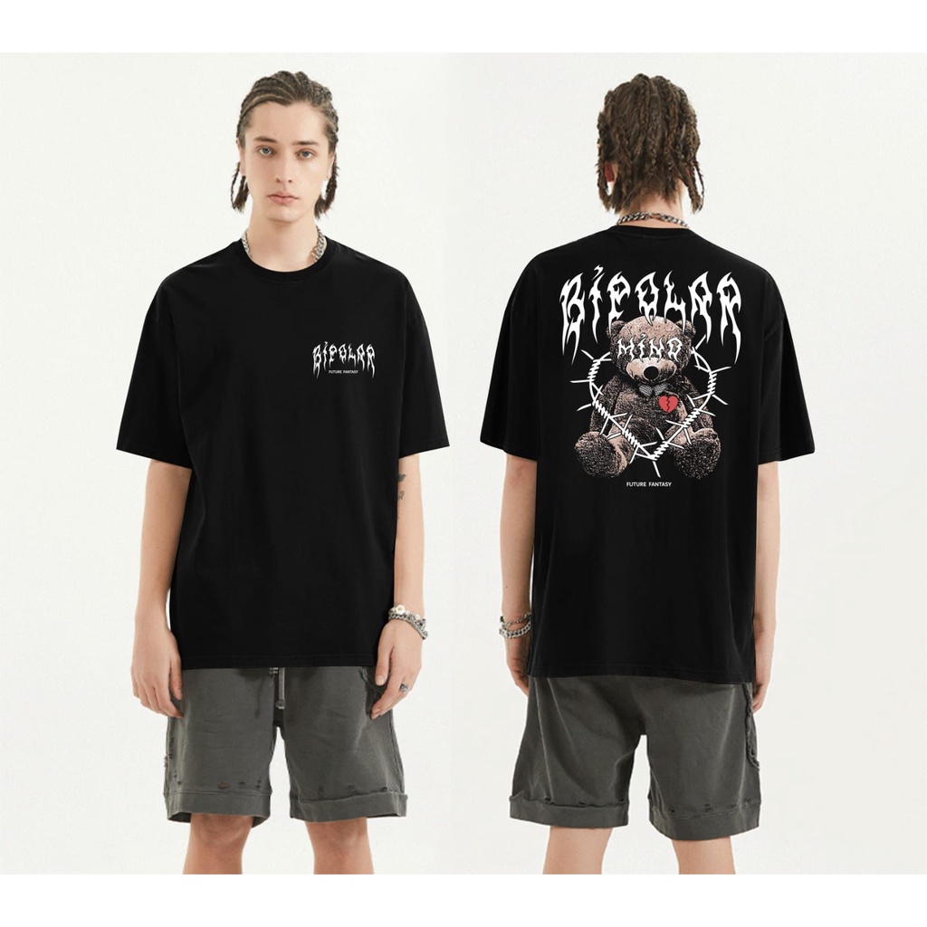 Kaos murah Kaos distro murah baju  distro pria t-shirt murah combed30s bear bipolar