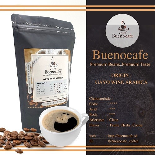 

Buenocafe Gayo Wine Arabica 200 gr