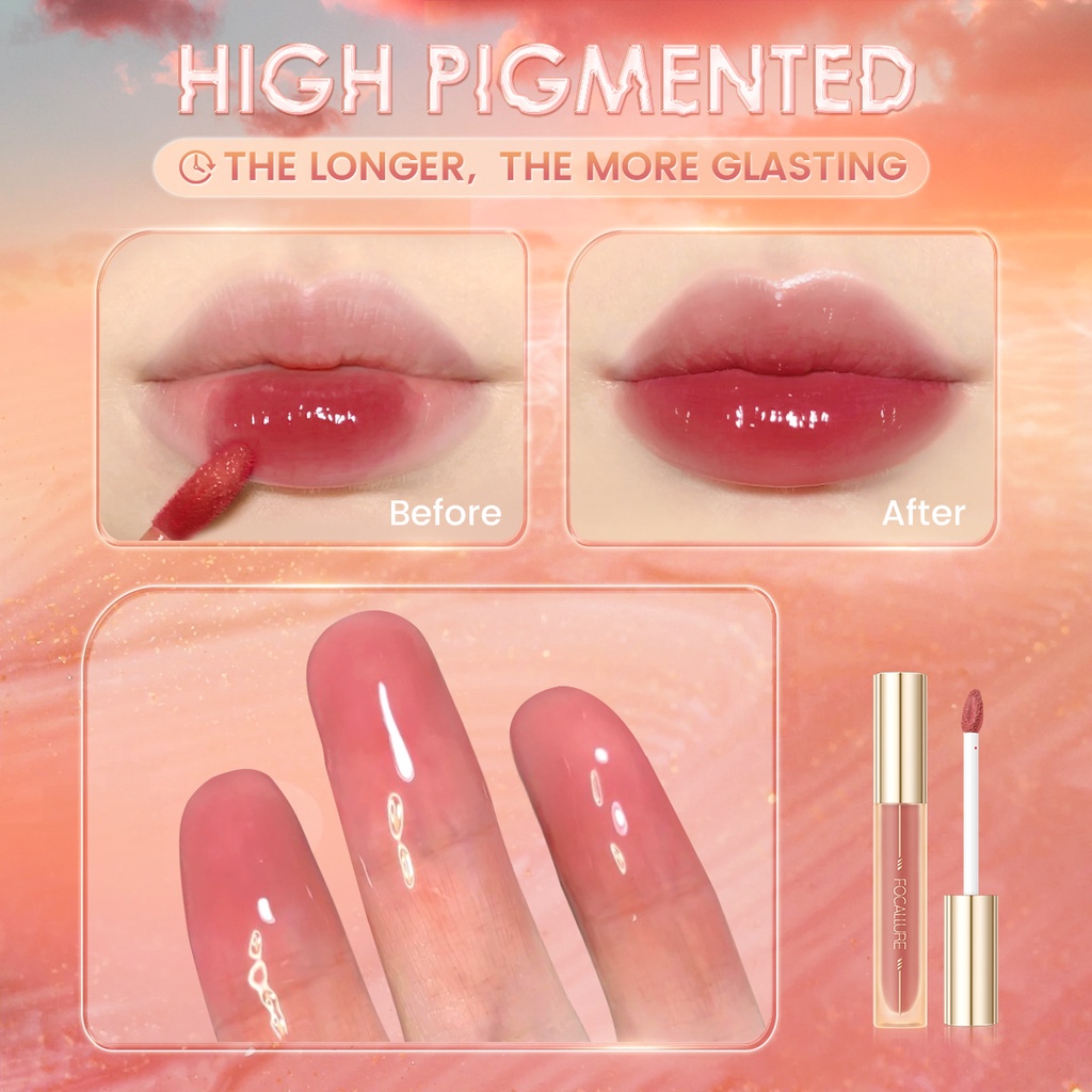 FOCALLURE SwitchMode Lasting Glossy Lipgloss Matte Lip Tint Super Long-Lasting Lipstick Perawatan Bibir FA417