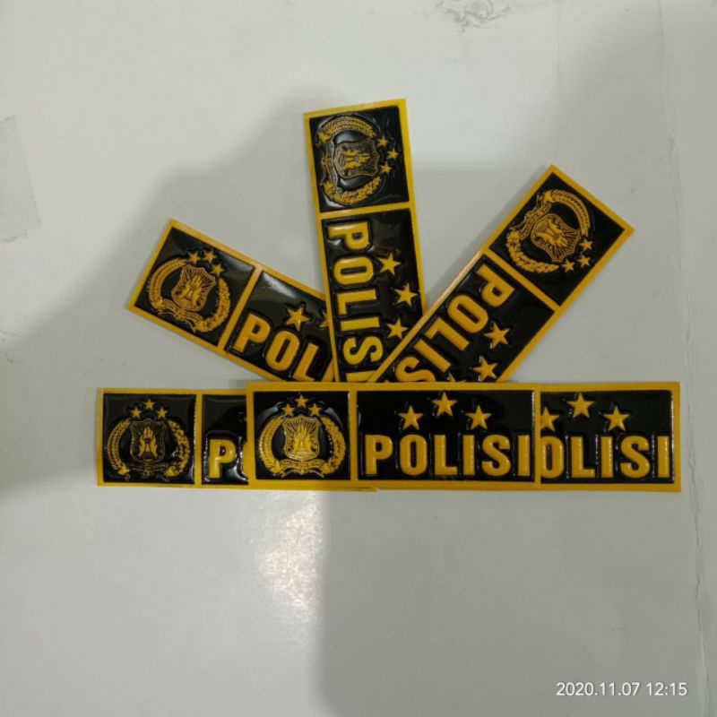 Jual stiker plat motor POLISI, stiker logo POLISI, stiker polisi