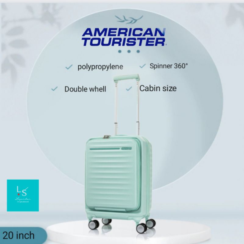 koper 20 inch American tourister Frontec expand TSA mint