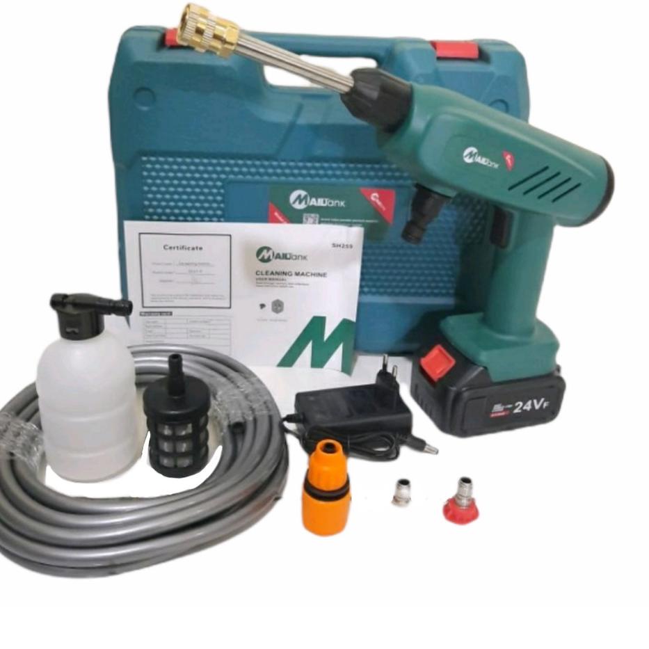 Promo Menarik--Mailtank Cordless high pressure washer spray gun car wash pressure water nozzle clean