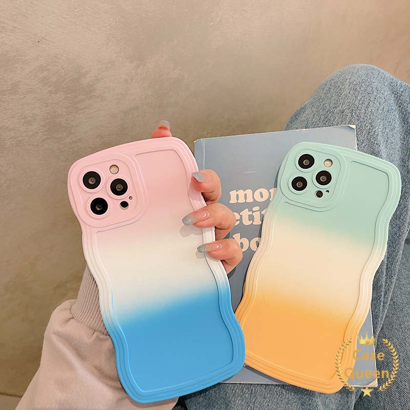 Soft Case TPU Warna Gradasi Untuk Oppo A15 A12 A95 A55 A3s A16K A16 A15s A7 A5s A57 2022 A96 A54 A76 F9 A16E A53 A9 A5 A16s A57 2022 A96 A52 A35 A33E A32