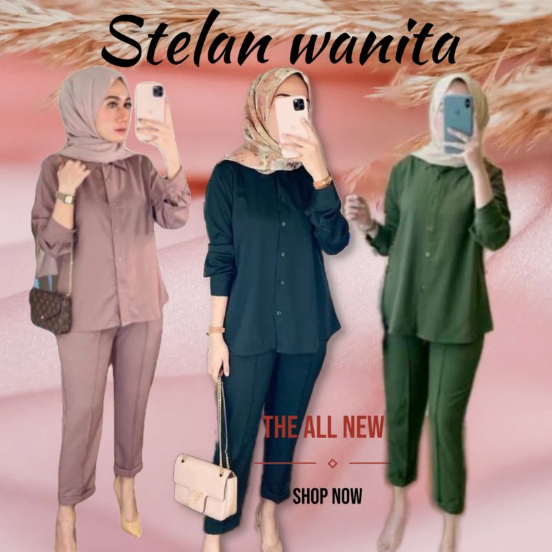 BAJU SETELAN WANITA ONE SET NABILA ARIANA SET CEL SALSABILA D HIJAB PASHMINA