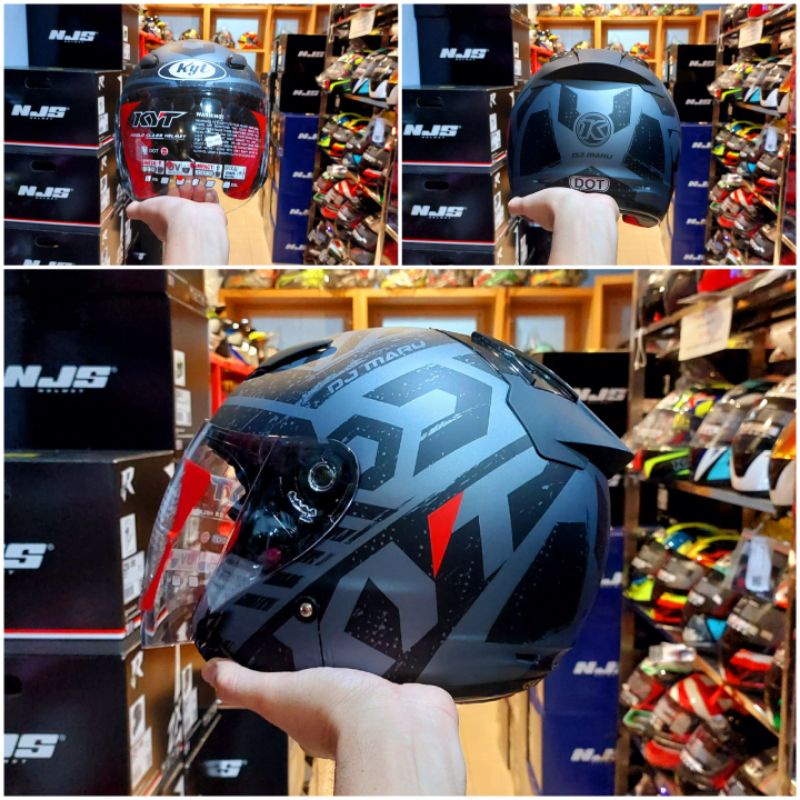 HELM KYT DJ MARU #16 ALL GREY DOFF