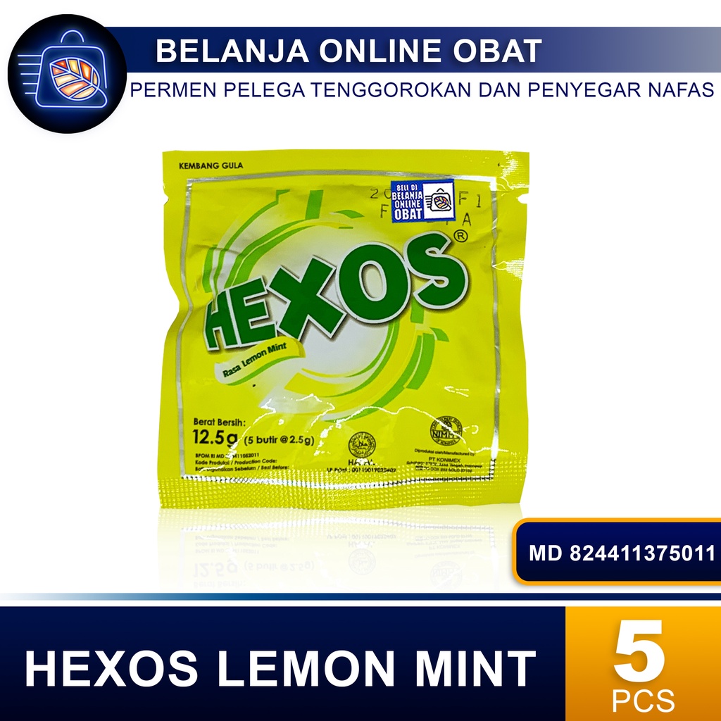 

HEXOS LEMON MINT // Permen Pelega Tenggorokan