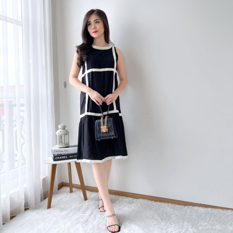 Jual CLAUDE DRESS Black Dress Korean Clothing Korean Dress