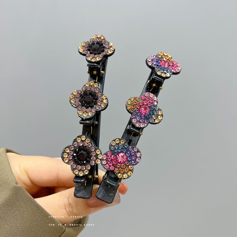 Jepit Rambut Aksen Berlian Imitasi Gaya Korea Untuk Wanita