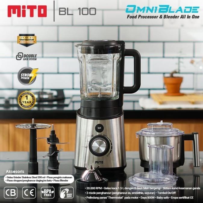 Mito Bl100 Blender Dan Food Processor Bl 100 Bl-100