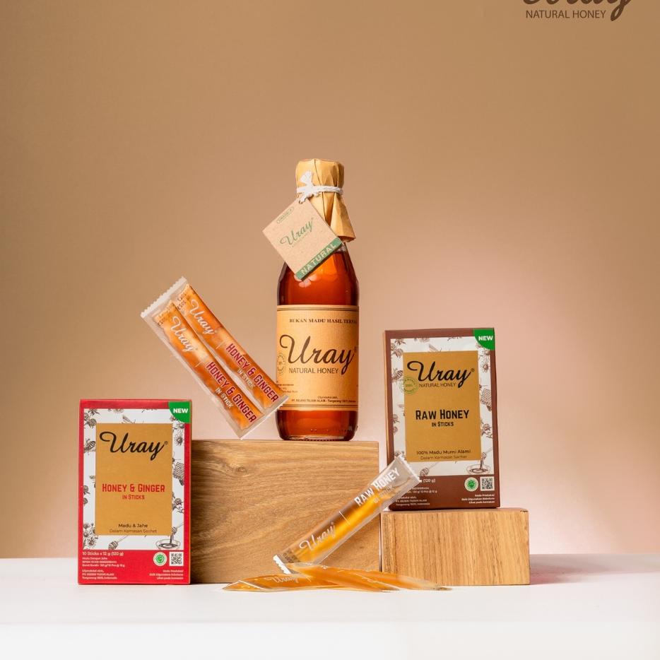 

Sikat abis--Bundling 2 Box Madu Uray Raw Honey In Sticks 120gr & Uray Honey & Ginger