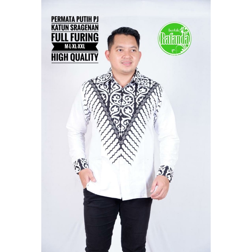 PERMATA PUTIH RAFANDA BATIKSOLOAMANAH KEMEJA BAJU BATIK PRIA SOLO LENGAN PANJANG PENDEK LAPIS FURING ATASAN BATIK PREMIUM MODERN KATUN HALUS ARFANA NAVY MARENO  MERAK SOGAN WULU SEKTI MERAK MERAH ABSTRAK CABE MERAH PUSAKA BIRU GELEMBUNG SEKTI BANGAU