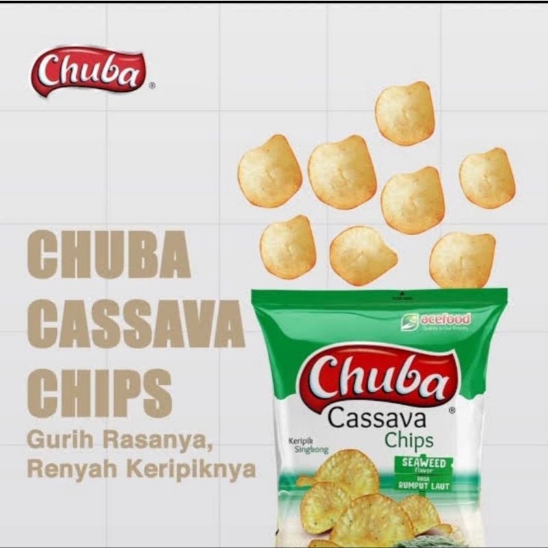 

CHUBA cassava chips keripik singkong seaweed rumput laut 120gr snack makanan ringan asin gurih