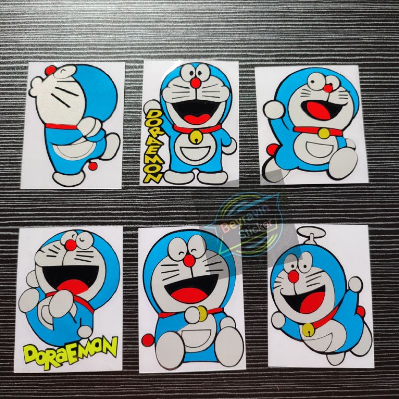 Sticker kartun doraemon cutting