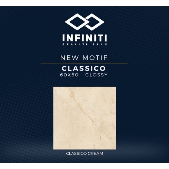 CLASSICO CREAM GLOSSY UK.60X60 DINDING/LANTAI GRANITE INFINITI