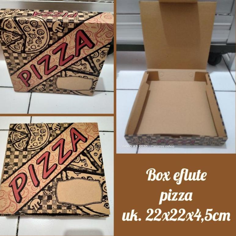 

で 10pcs Box kardus eflute pizza 22 kotak polos packing dus ぴ