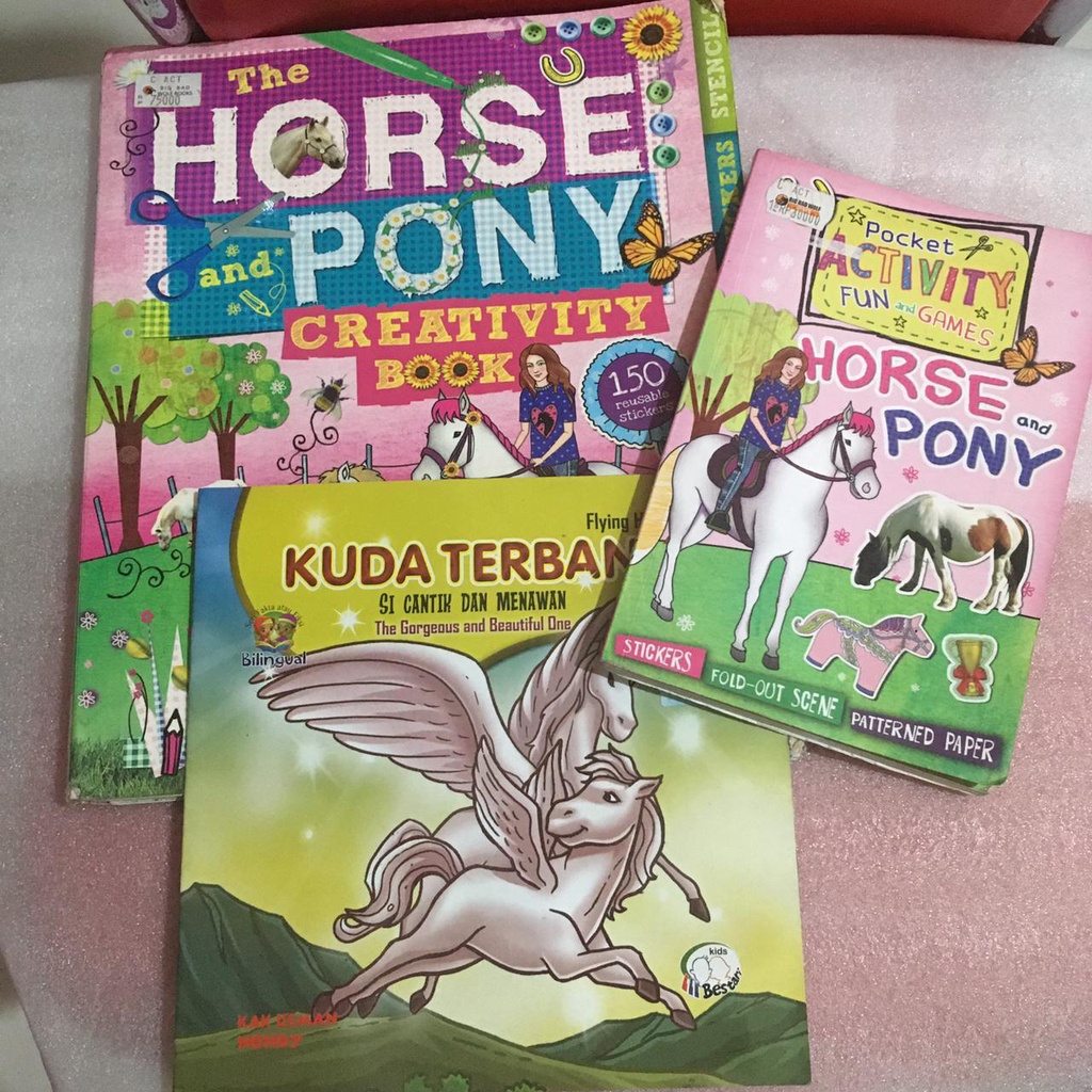 TERMURAH Horse Pony Book activity buku aktifitas tentang kuda poni