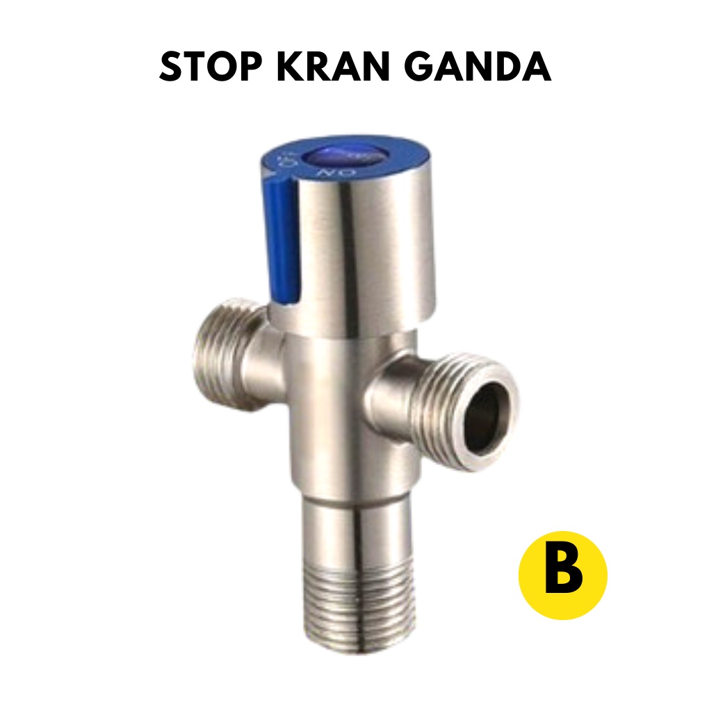 Stop Kran Stainless Stopkran Closet Wastafel SS - Kran Shower 304 -Stop Valve / Stopkran Stainless / Stop kran Kloset / Stop Kran Single BERKUALITAS