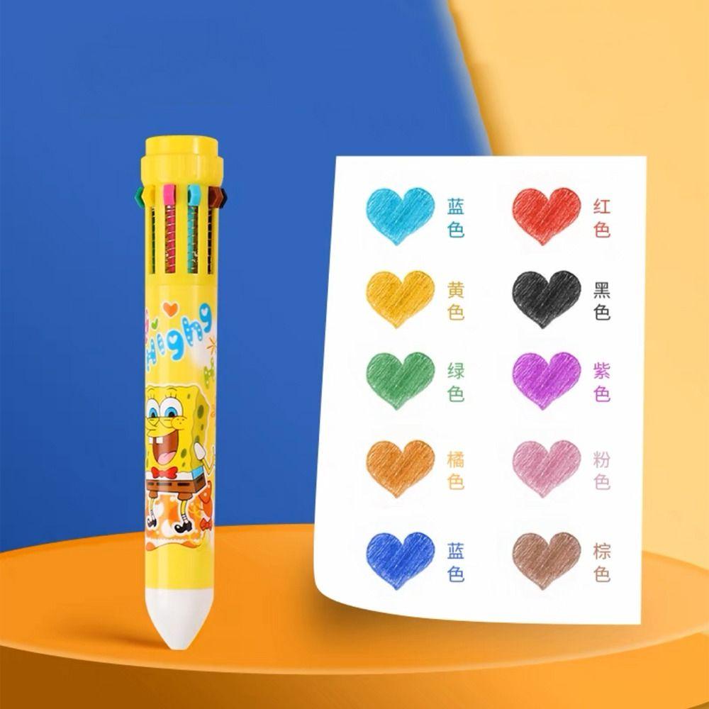 Mxbeauty Kartun Gel Pulpen Tanda Tangan Pena Perlengkapan Kantor Hadiah Untuk Gadis Kittty Cat Menulis Pulpen Mickey Warna Acak Spons 0.5mm Pen Penandatanganan