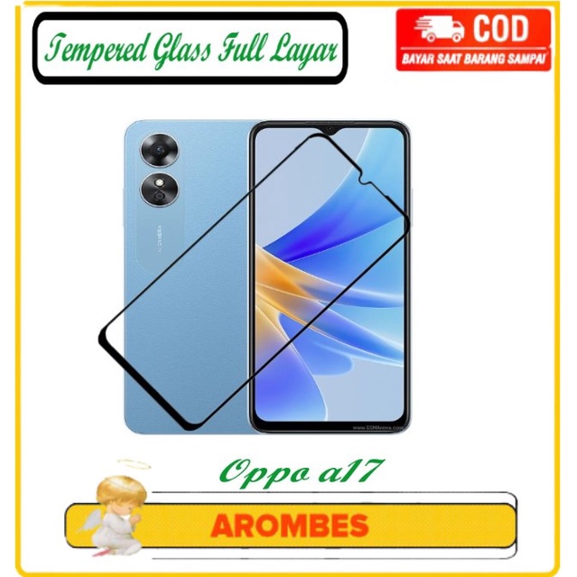 Tempered Glass Full Layar Jernih Sceen Protector Oppo a17 Oppo a17k Anti Gores Layar Atau Pelindung 