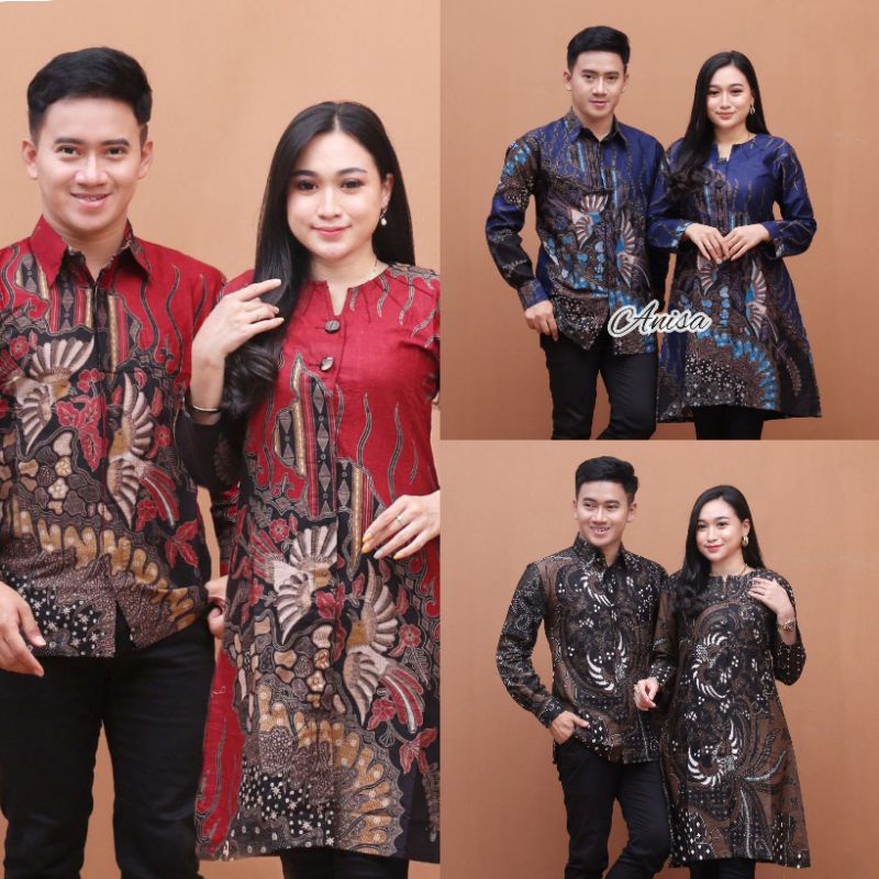 Bisa Pisah Batik Couple Batik Couple Modern Baju Batik Couple Tunik Batik Wanita M - XXL