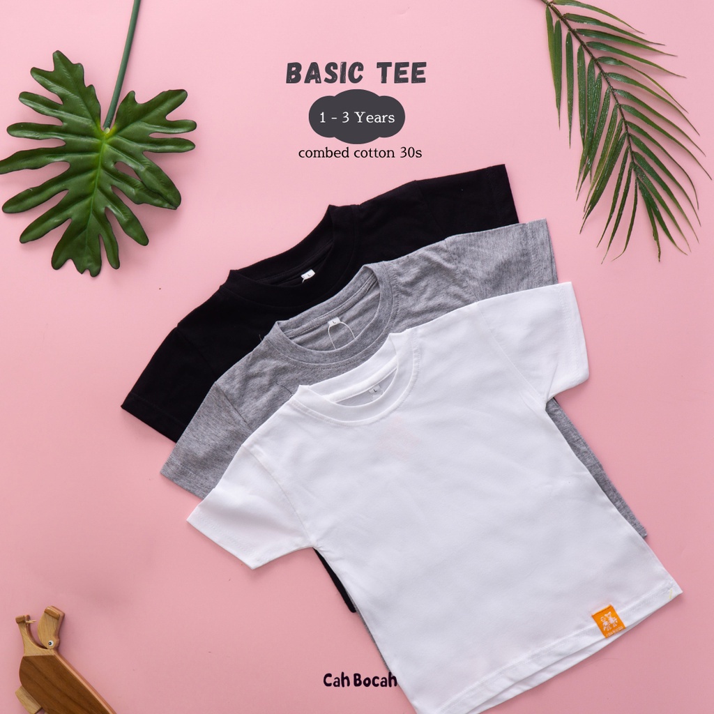 Cah Bocah Basic Tee Unisex  6 - 36 Bulan