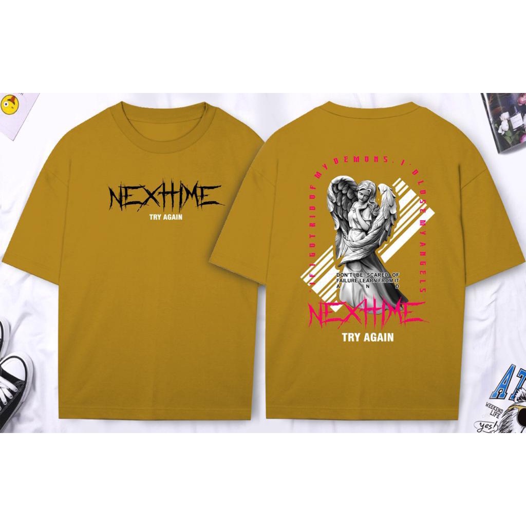 Kaos Distro Pria TShirt Pria Kaos Pria NEXT TIME 364 RYZB