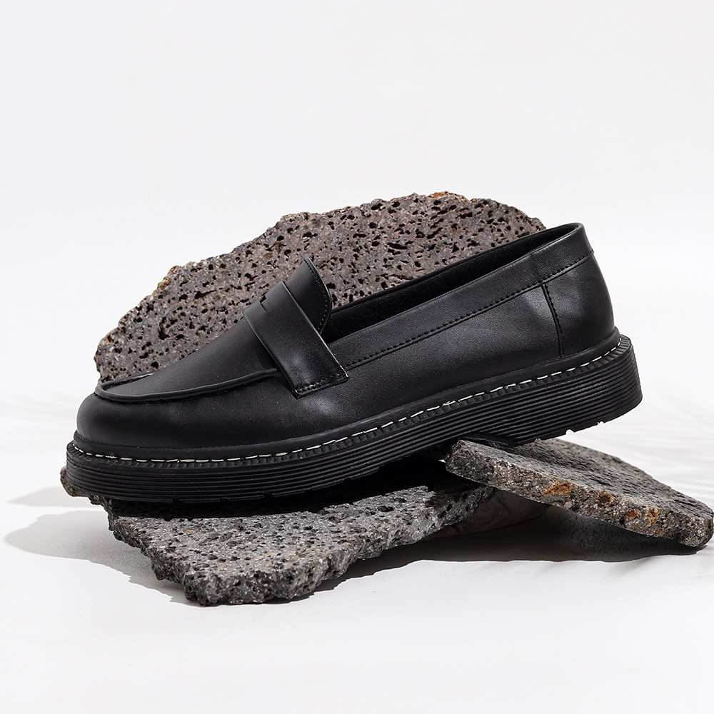 ARCHER BLACK |ManNeedMe x Lvnatica| Sepatu Loafers Pria | Pantofel Pria Kantor Formal Shoes ORI