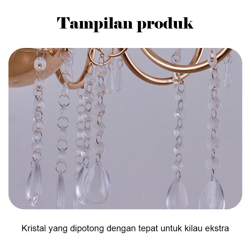 Lampu Gantung Kristal ruang tamu Gaya Retro 6/8/12 Lampu Dekorasi Besar Wedding Event LED Lampu/Home Decor/hias Dekorasi